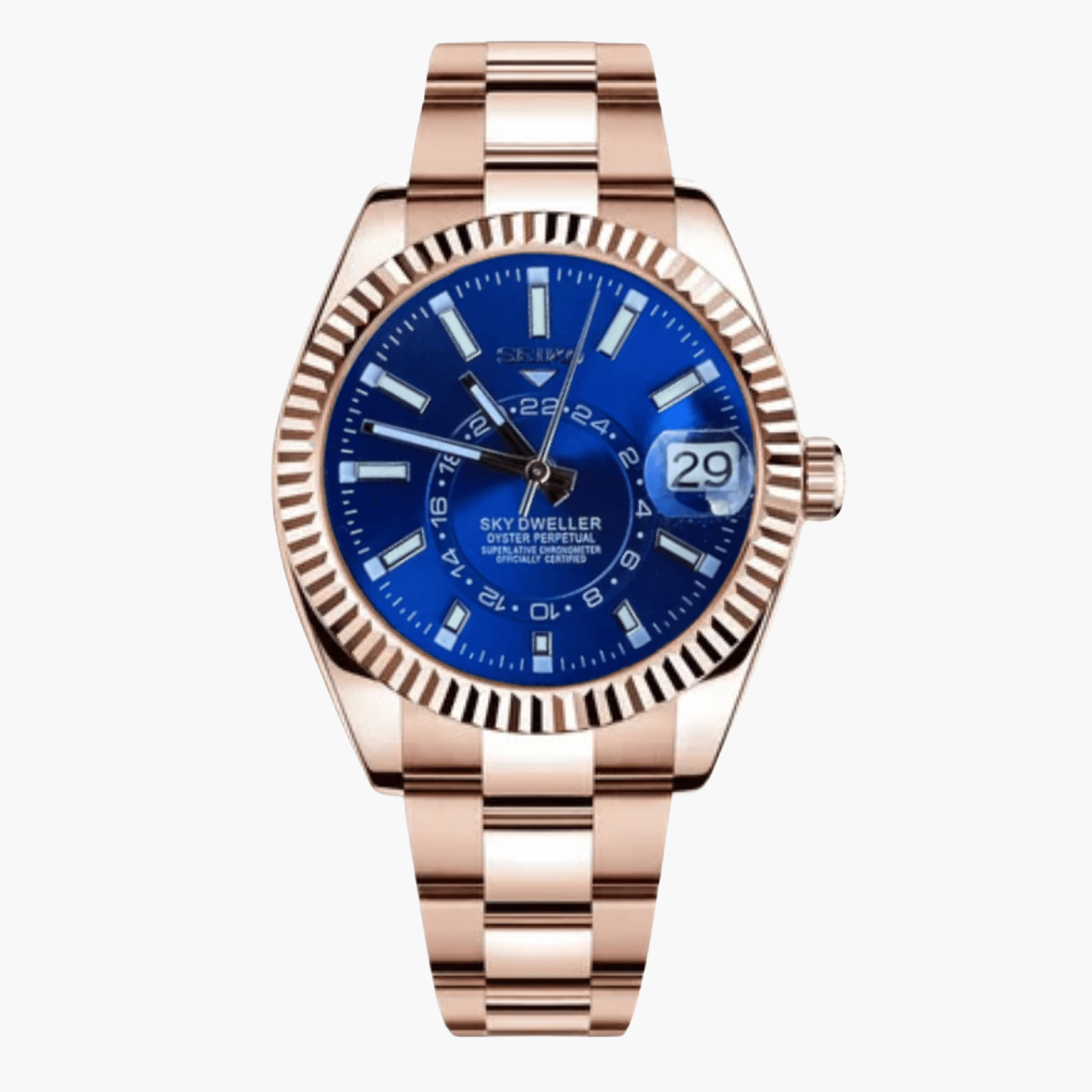 SeikoDweller Rose gold/Blue