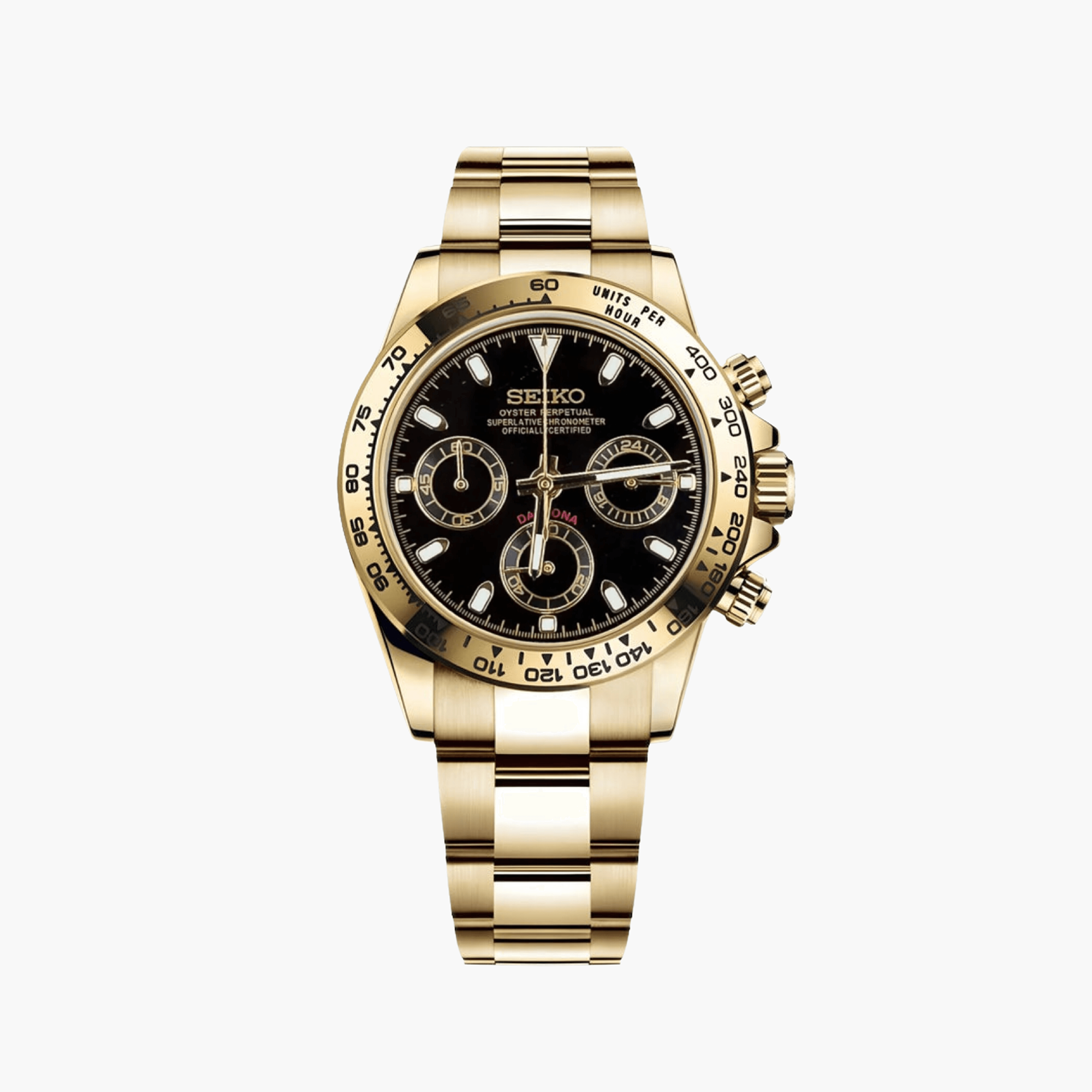 Seitona Gold Black Dial