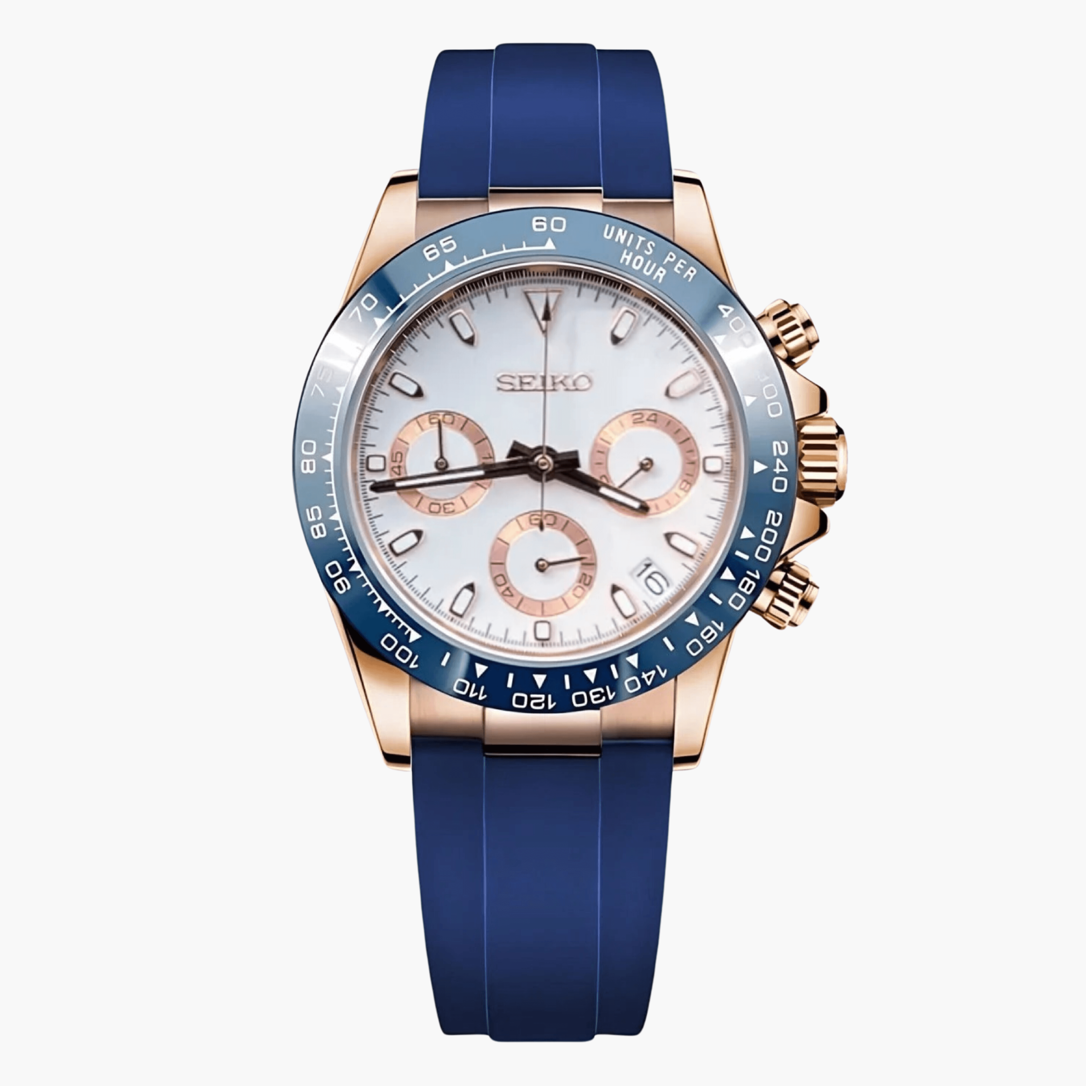 Seitona Rosegold Blue Rubber